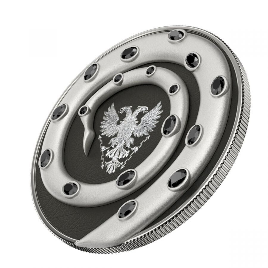 2 X 1 Oz Silver Coin 2020 5 Mark Fafnir Set - Silver Gloss &amp; Silver Matte Stones-classypw.com-12