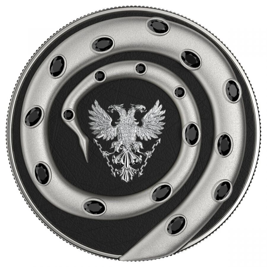 2 X 1 Oz Silver Coin 2020 5 Mark Fafnir Set - Silver Gloss & Silver Matte Stones-classypw.com-13