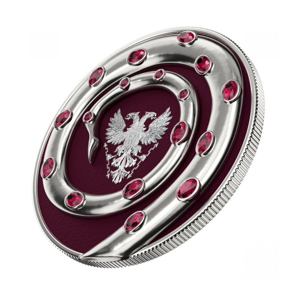 2 X 1 Oz Silver Coin 2020 5 Mark Fafnir Set - Silver Gloss &amp; Silver Matte Stones-classypw.com-7