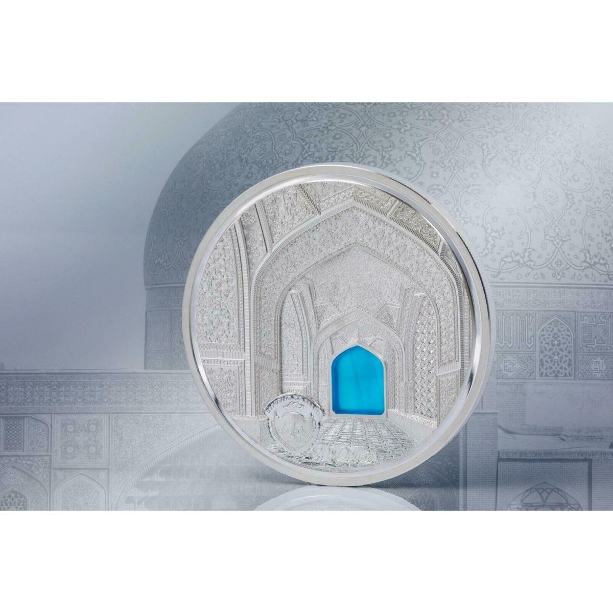 3 Oz Silver Coin 2020 $20 Palau Tiffany Art Isfahan Proof Ultra High Relief Coin-classypw.com-2