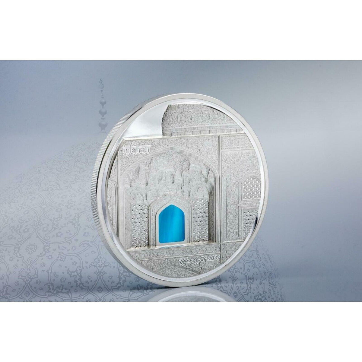 3 Oz Silver Coin 2020 $20 Palau Tiffany Art Isfahan Proof Ultra High Relief Coin-classypw.com-3