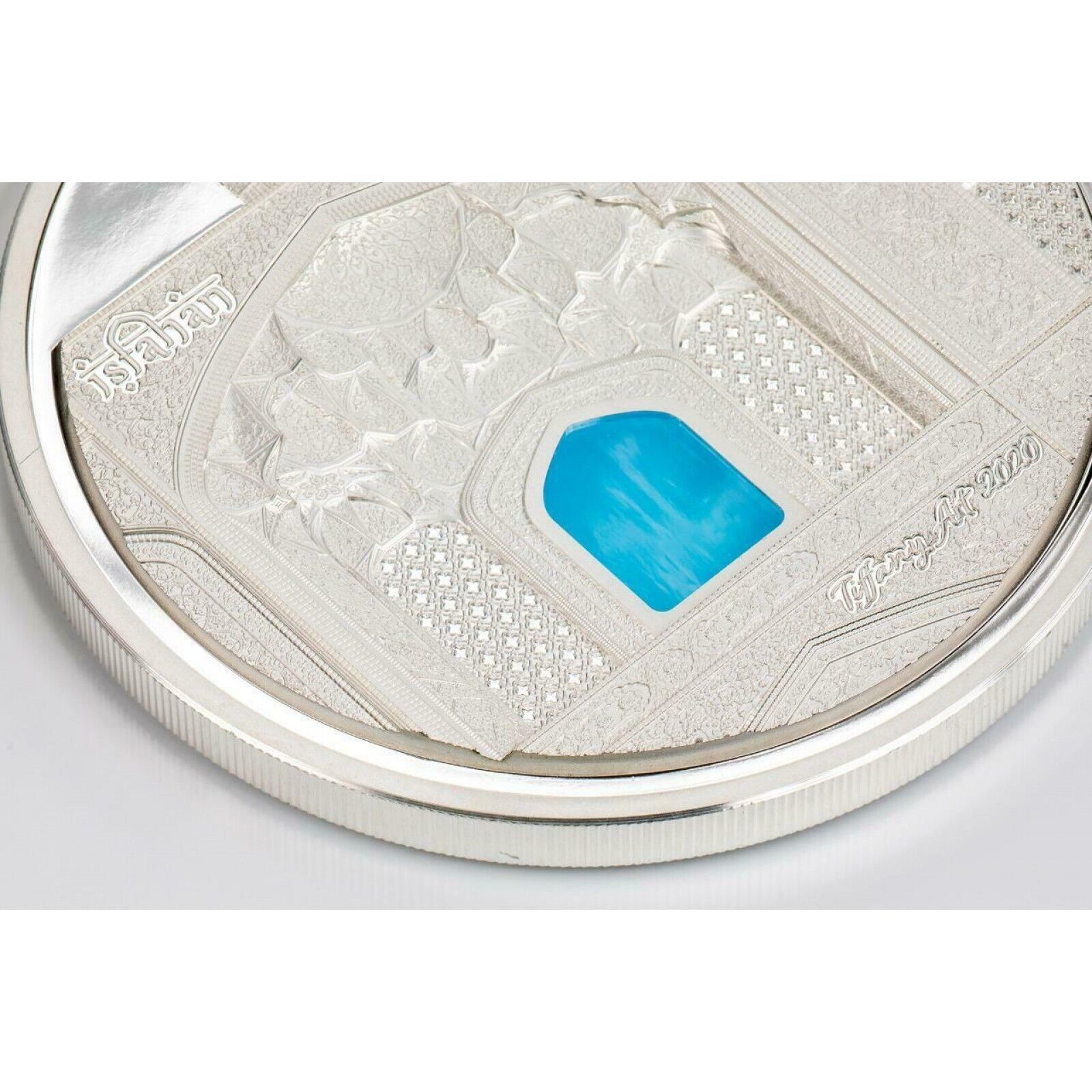 3 Oz Silver Coin 2020 $20 Palau Tiffany Art Isfahan Proof Ultra High Relief Coin-classypw.com-5