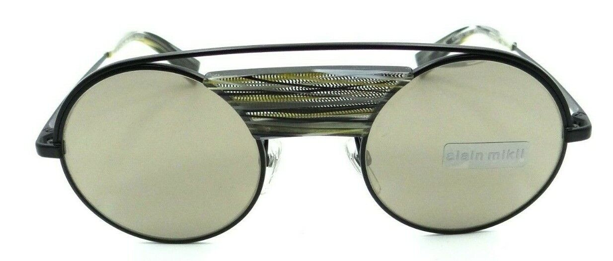 Alain Mikli Sunglasses A04002N 004/6G 47-23-135 Black Muticolored Thread / Brown-8053672692273-classypw.com-2