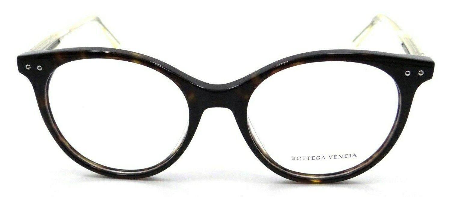 Bottega Veneta Eyeglasses Frames BV0081O 002 52-18-145 Havana / Yellow Italy-889652025483-classypw.com-2