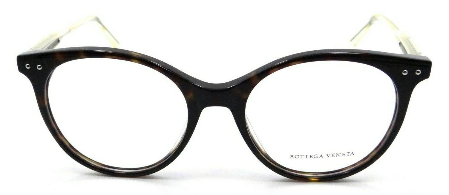 Bottega Veneta Eyeglasses Frames BV0081O 002 52-18-145 Havana / Yellow Italy-889652025483-classypw.com-1