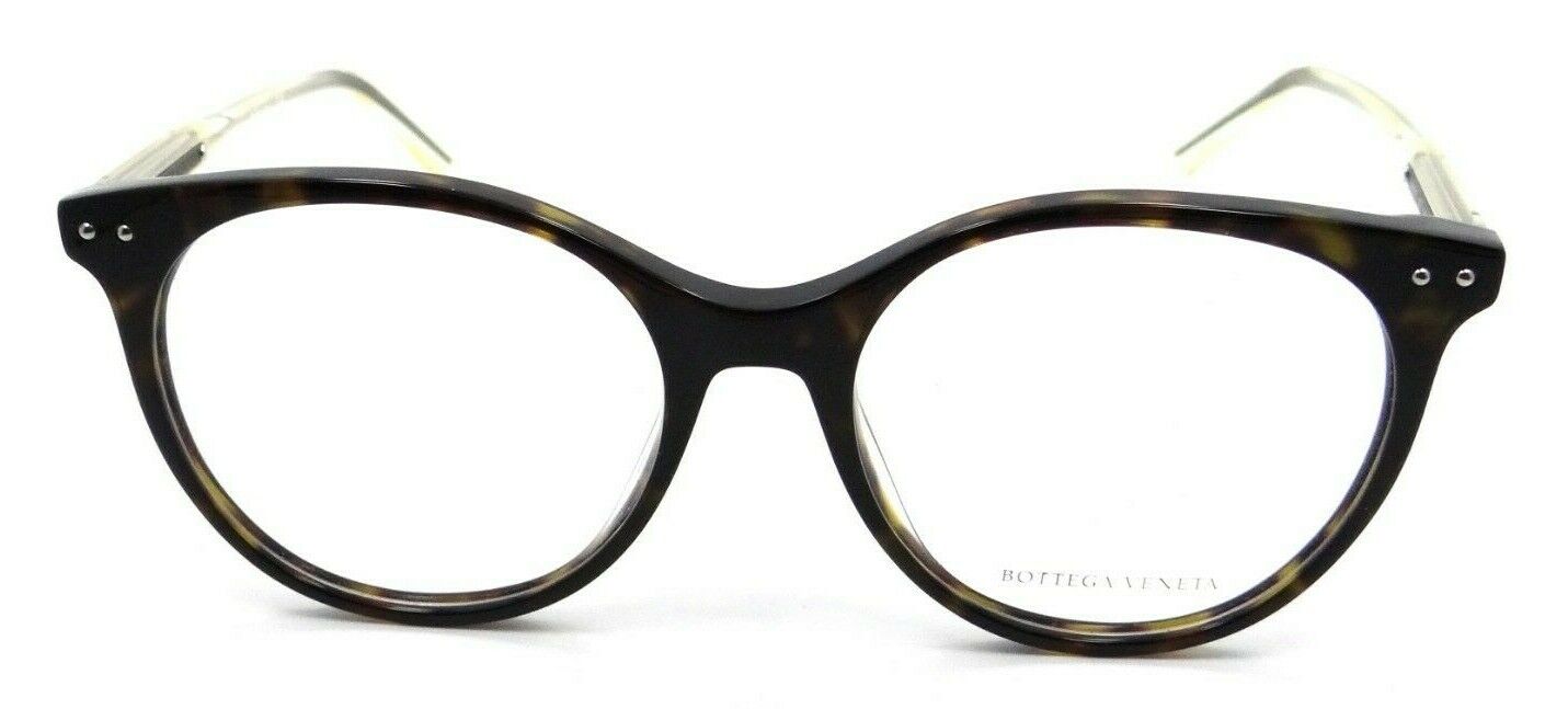 Bottega Veneta Eyeglasses Frames BV0081O 007 52-18-145 Havana / Yellow Italy
