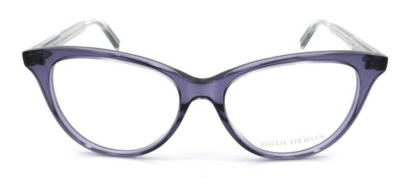 Boucheron Eyeglasses Frames BC0011O 003 52-16-140 Grey / Crystal Made in Italy