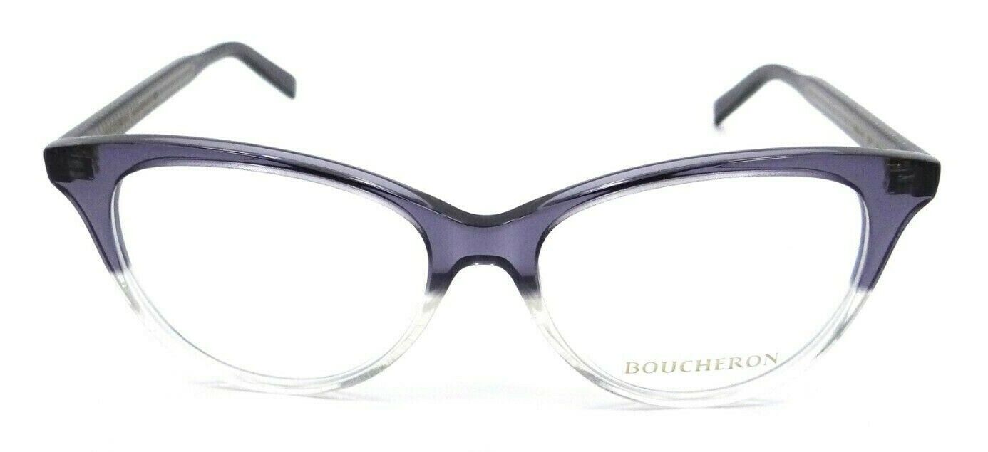 Boucheron Eyeglasses Frames BC0011O 006 52-16-140 Grey / Clear Made in Italy-889652033679-classypw.com-2