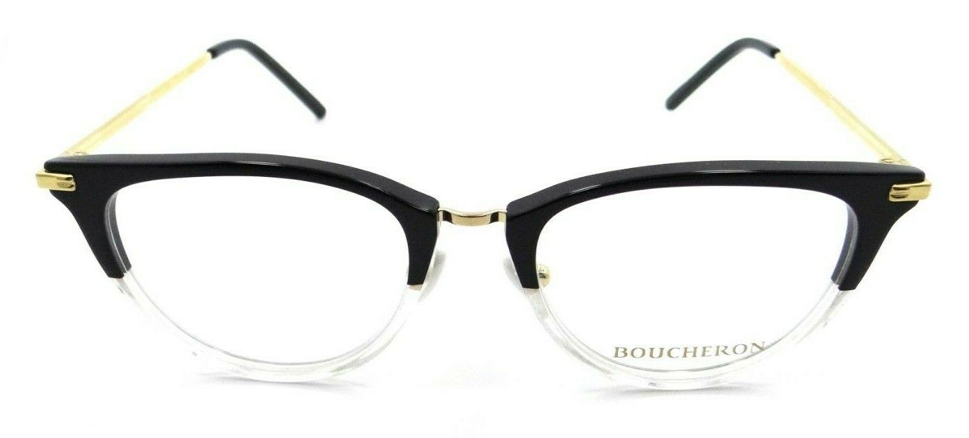 Boucheron Eyeglasses Frames BC0026O 003 51-19-140 Black / Gold Made in Italy-889652030708-classypw.com-2