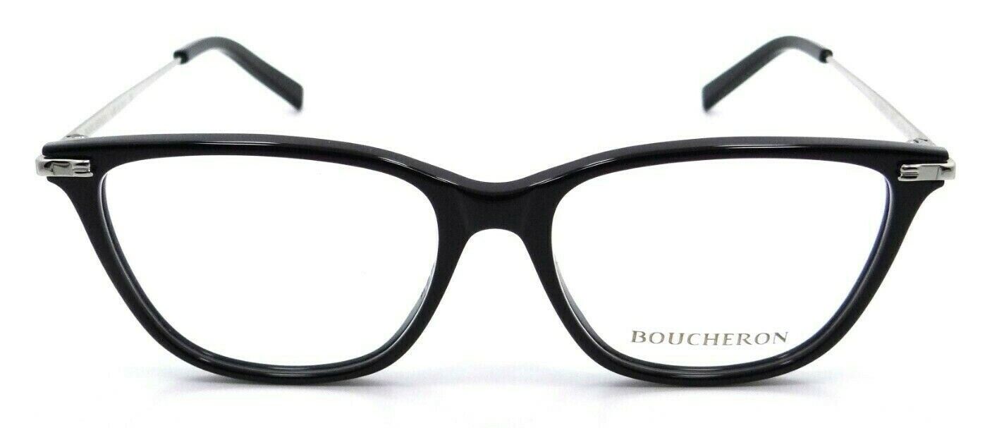 Boucheron Eyeglasses Frames BC0037O 001 52-16-140 Black / Silver Made in Italy