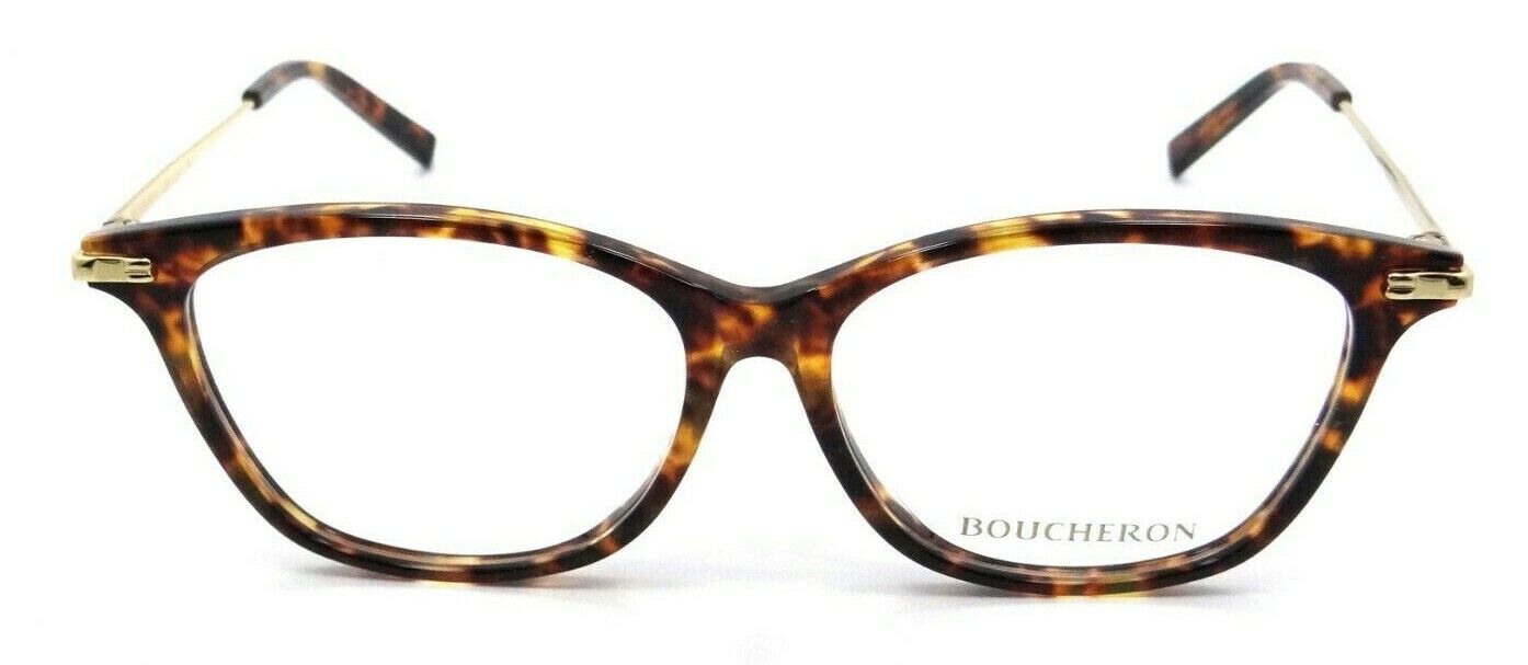 Boucheron Eyeglasses Frames BC0037OA 002 54-14-145 Havana / Gold Asian Fit