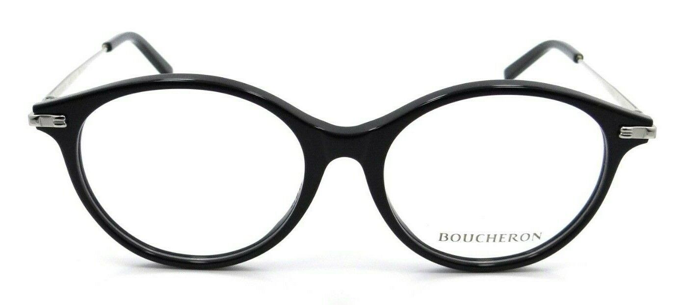 Boucheron Eyeglasses Frames BC0038OA 001 53-17-145 Black / Silver Asian Fit