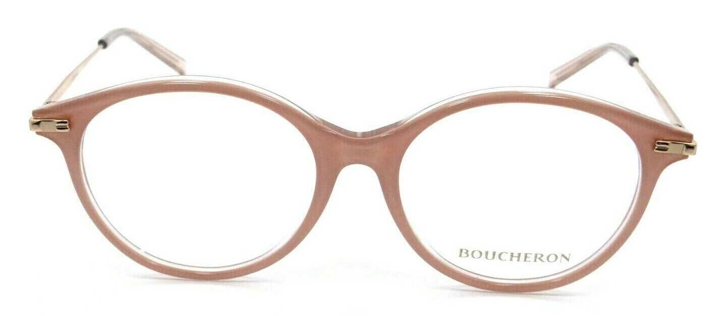 Boucheron Eyeglasses Frames BC0038OA 003 53-17-145 Nude / Gold Asian Fit