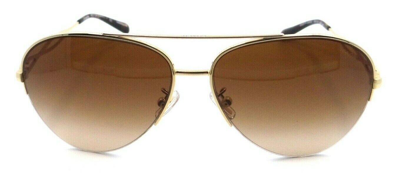 Coach Sunglasses HC 7124 933374 59-14-140 C3447 Shiny Gold / Brown Gradient
