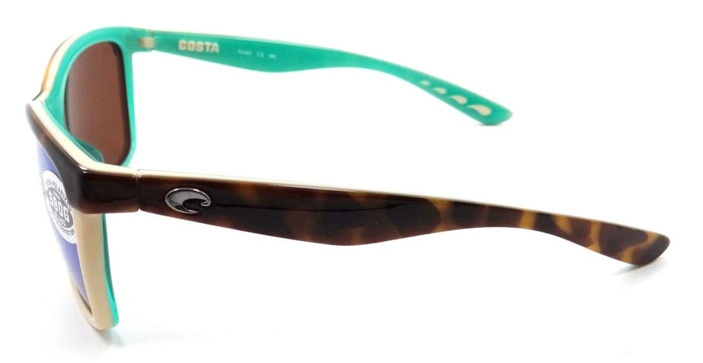Costa Del Mar Sunglasses Anaa 55-16-129 Retro Tortoise Cream / Green Mirror 580G-0097963547109-classypw.com-3