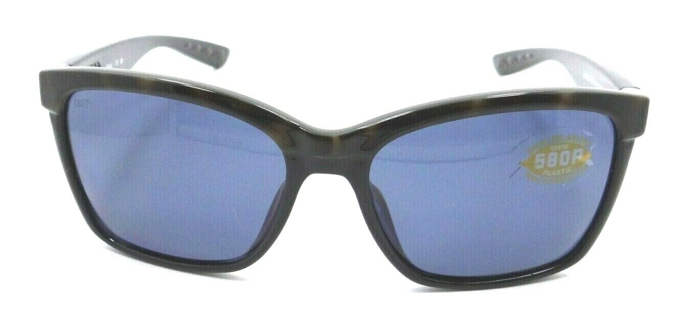Costa Del Mar Sunglasses Anaa 55-16-129 Shiny Olive Tortoise on Black /Gray 580P-0097963547307-classypw.com-2