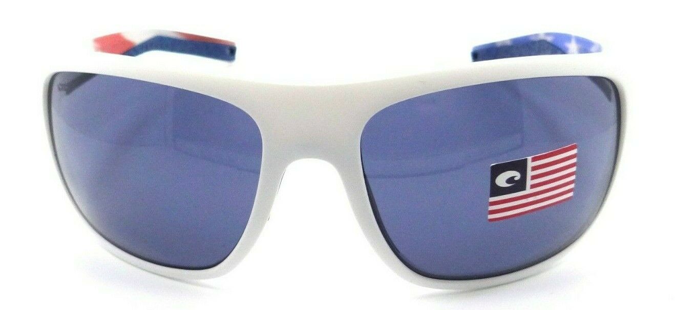 Costa Del Mar Sunglasses Broadbill 60-16-123 Matte USA White / Gray 580P-097963855778-classypw.com-2
