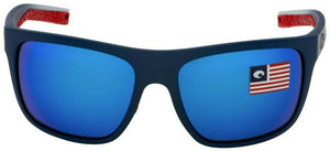 Costa Del Mar Sunglasses Broadbill 61-17-118 Matte Freedom Fade/Blue Mirror 580G
