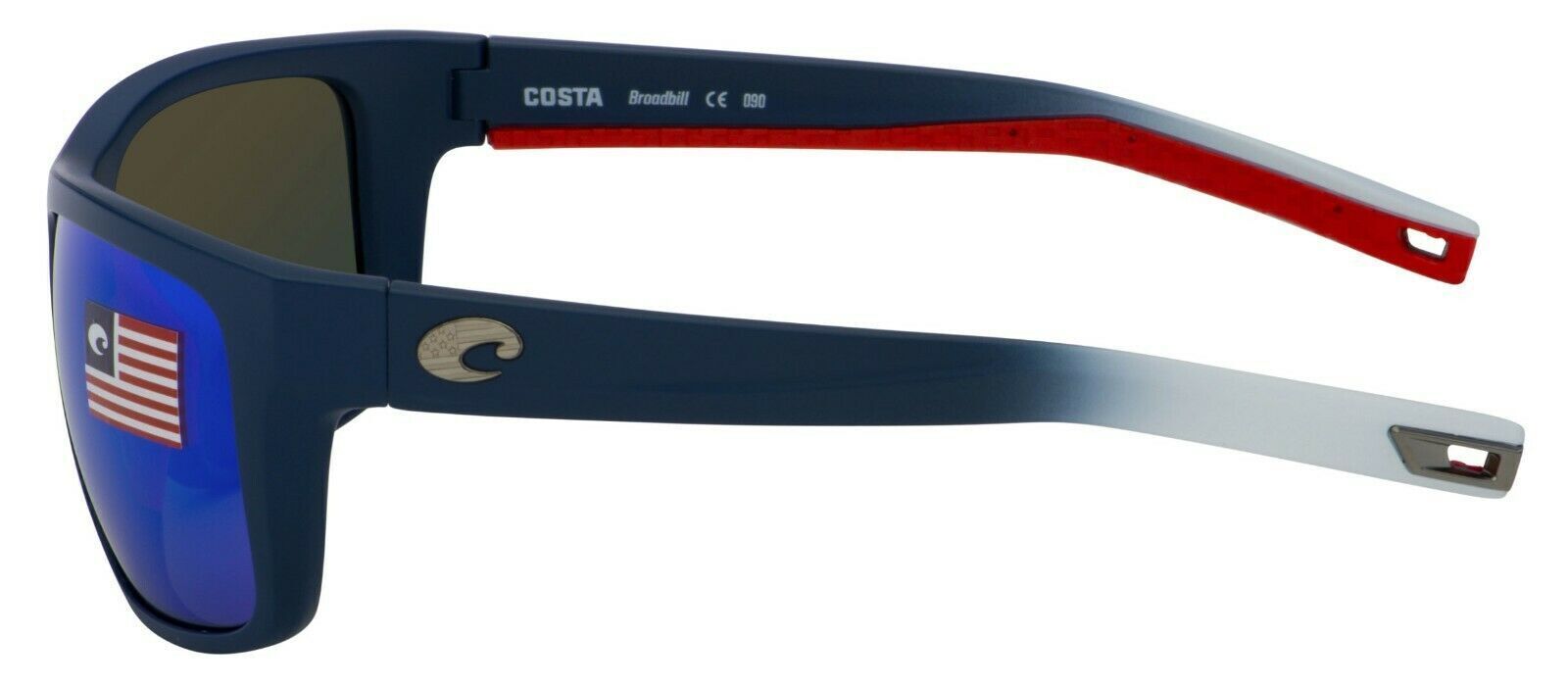 Costa Del Mar Sunglasses Broadbill 61-17-118 Matte Freedom Fade/Blue Mirror 580G-097963855785-classypw.com-3