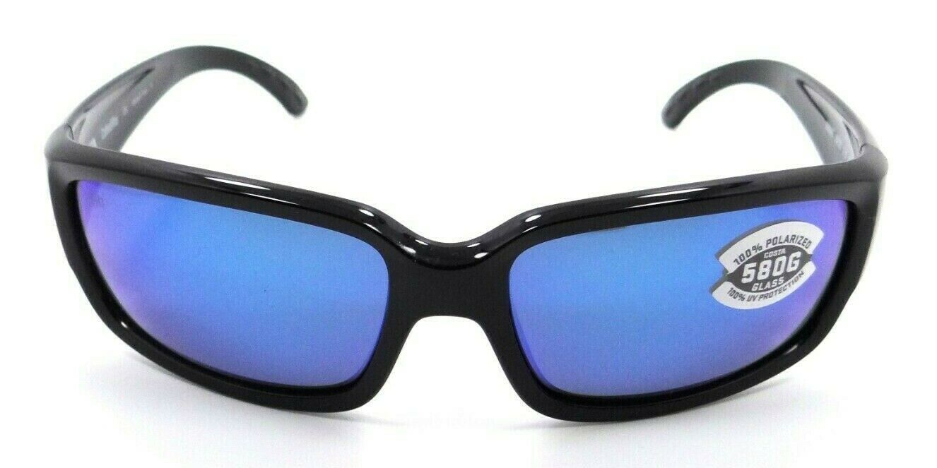 Costa Del Mar Sunglasses Caballito 59-15-134 Shiny Black/ Blue Mirror 580G Glass-0097963465175-classypw.com-2