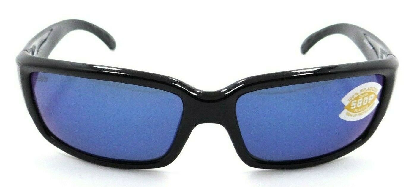 Costa Del Mar Sunglasses Caballito 59-15-134 Shiny Black / Blue Mirror 580P-097963532518-classypw.com-2