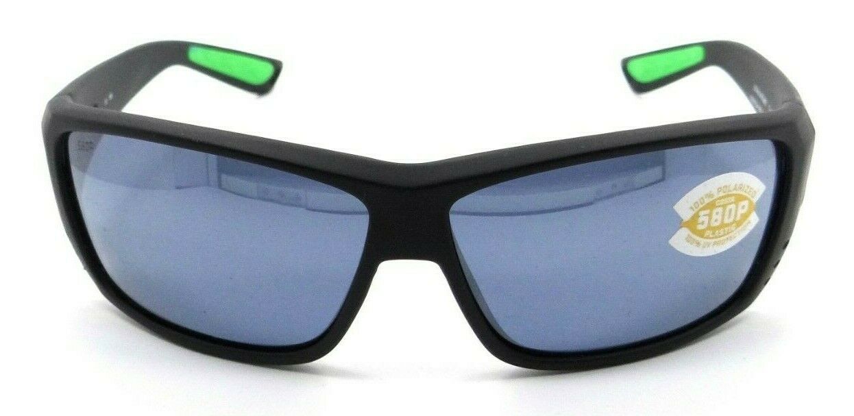 Costa Del Mar Sunglasses Cat Cay Matte Black Green Logo /Gray Silver Mirror 580P