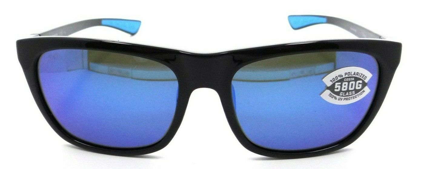 Costa Del Mar Sunglasses Cheeca CHA 11 Shiny Black / Blue Mirror 580G Glass