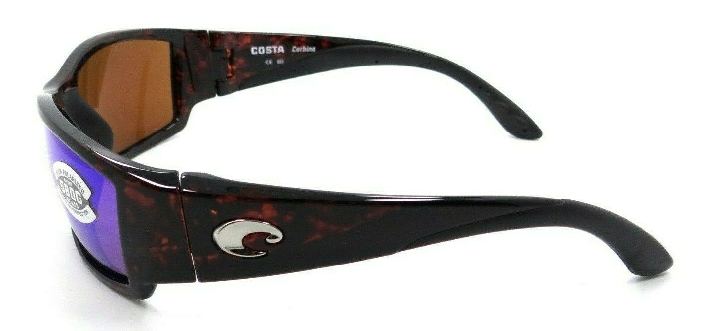 Costa Del Mar Sunglasses Corbina 61-18-125 Tortoise / Green Mirror 580G Glass-097963464406-classypw.com-3