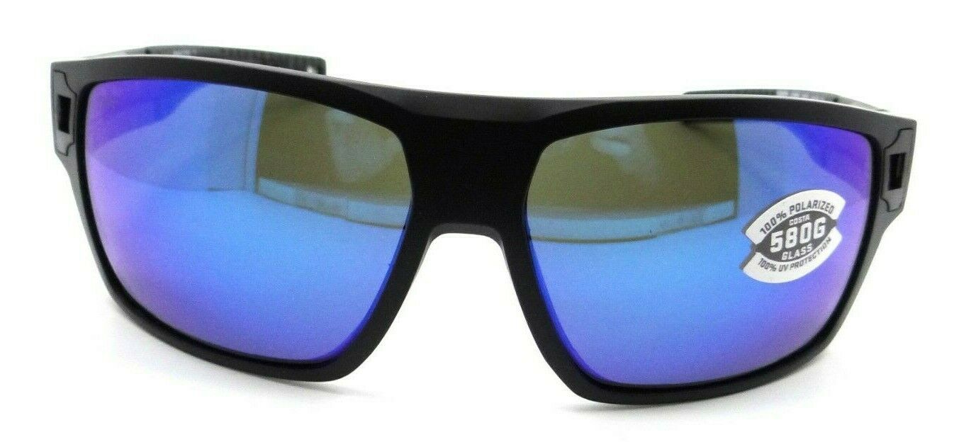 Costa Del Mar Sunglasses Diego 62-14-113 Matte Black / Blue Mirror 580G Glass-0097963837569-classypw.com-2