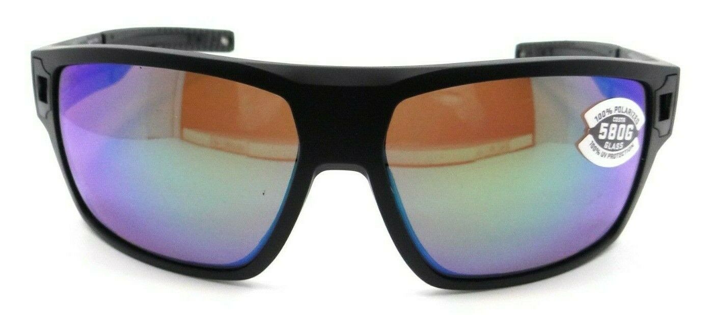 Costa Del Mar Sunglasses Diego 62-14-113 Matte Black / Green Mirror 580G Glass-0097963837613-classypw.com-2