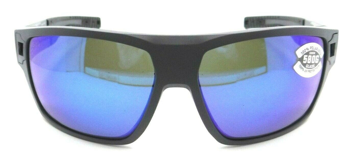 Costa Del Mar Sunglasses Diego 62-14-113 Matte Gray / Blue Mirror 580G Glass-0097963837736-classypw.com-2