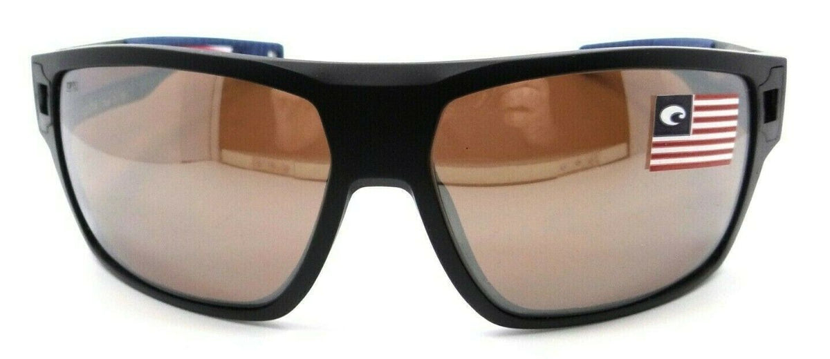 Costa Del Mar Sunglasses Diego 62-15-117 Matte USA Black / Silver Mirror 580G-0097963855808-classypw.com-2