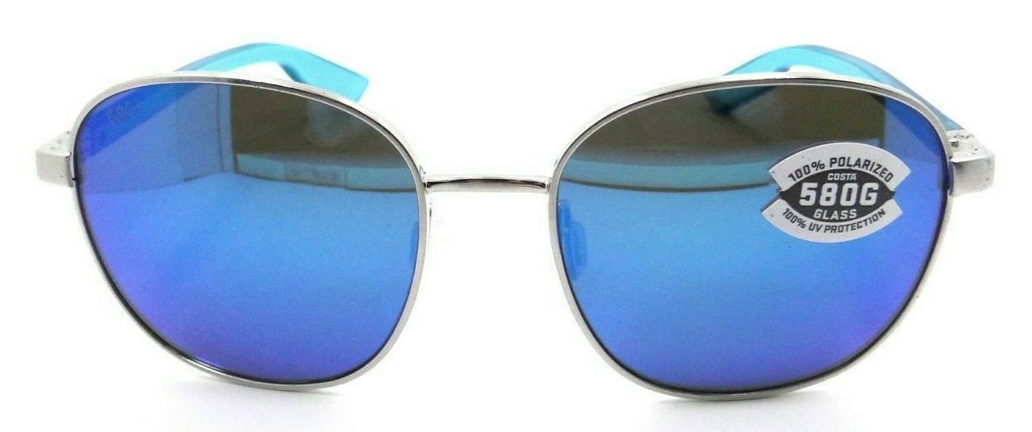 Costa Del Mar Sunglasses Egret 55-18-133 Brushed Silver / Blue Mirror 580G Glass-097963843973-classypw.com-2