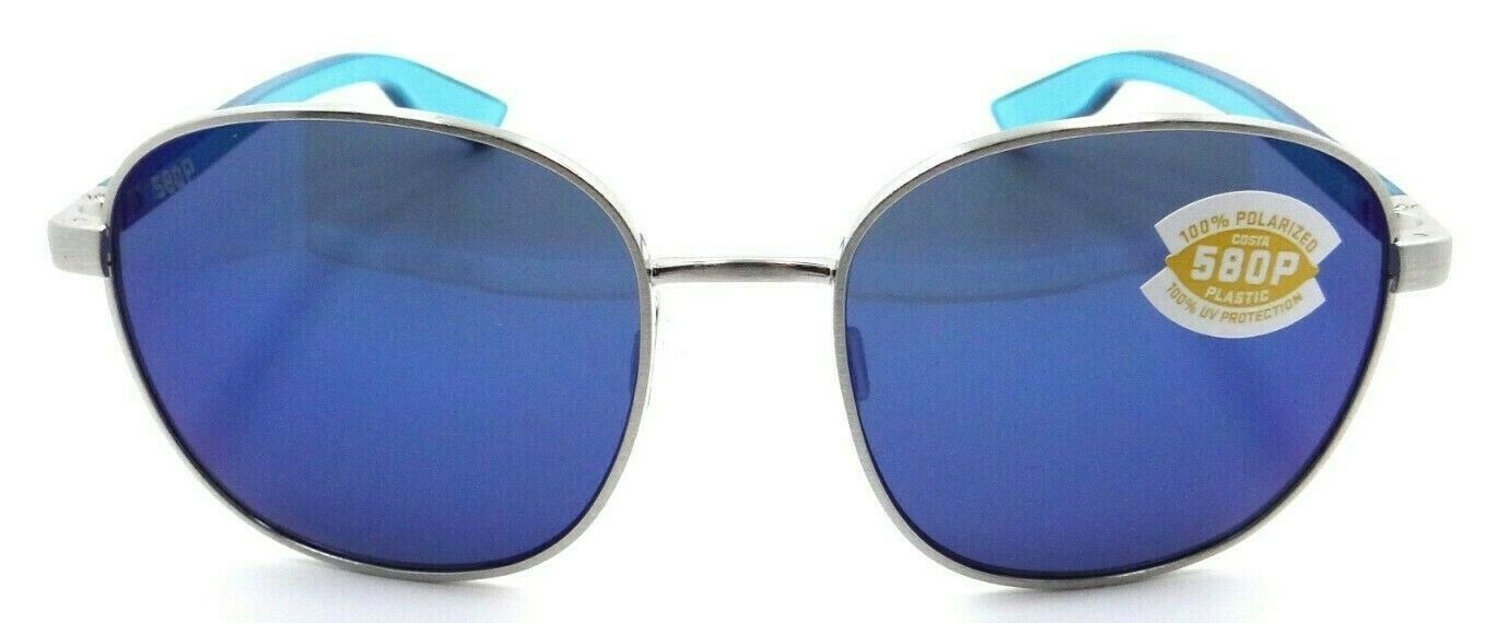 Gafas de Sol Costa Del Mar Egret 55-18-133 Plata Cepillada / Azul Espejo 580P