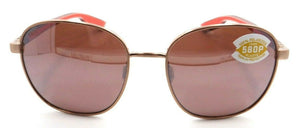 Costa Del Mar Sunglasses Egret 55-18-133 Rose Gold / Copper Silver Mirror 580P