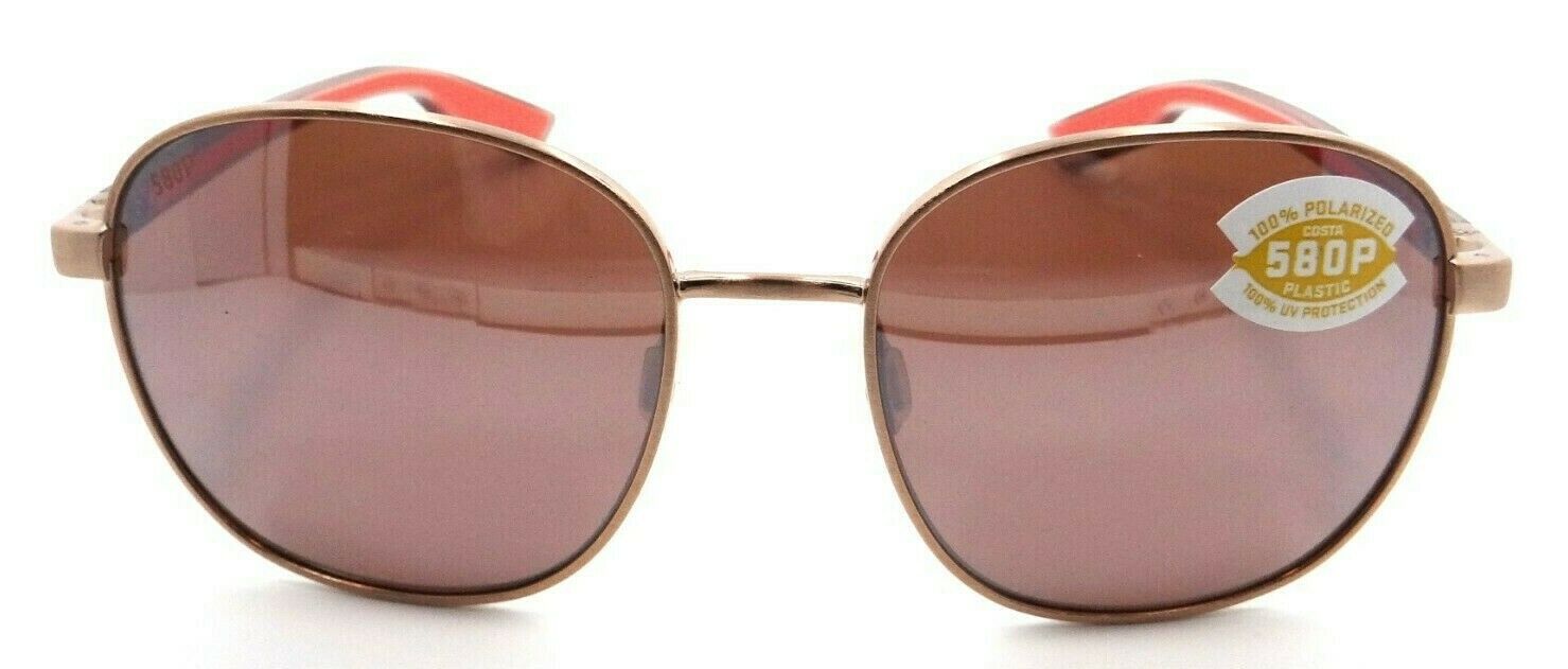 Costa Del Mar Sunglasses Egret 55-18-133 Rose Gold / Copper Silver Mirror 580P-097963843959-classypw.com-2