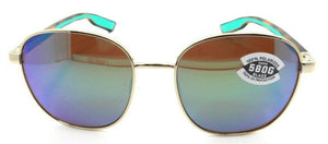 Costa Del Mar Sunglasses Egret 55-18-133 Shiny Gold / Green Mirror 580G Glass