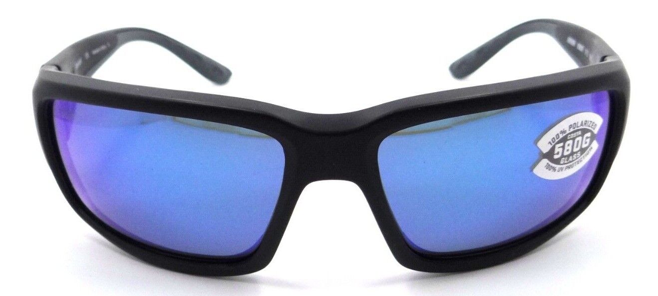 Costa Del Mar Sunglasses Fantail 59-14-127 Matte Black / Blue Mirror 580G Glass-0097963477277-classypw.com-2