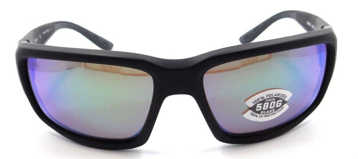 Costa Del Mar Sunglasses Fantail 59-14-127 Matte Black / Green Mirror 580G Glass-0097963477314-classypw.com-2