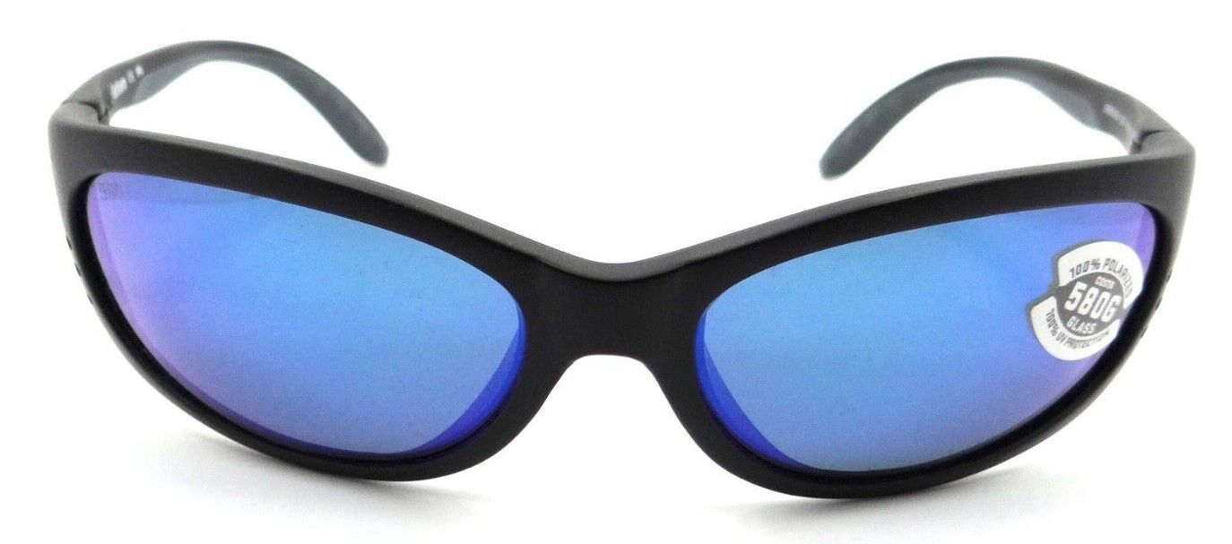 Costa Del Mar Sunglasses Fathom 61-16-130 Matte Black / Blue Mirror 580G Glass-0097963831680-classypw.com-2