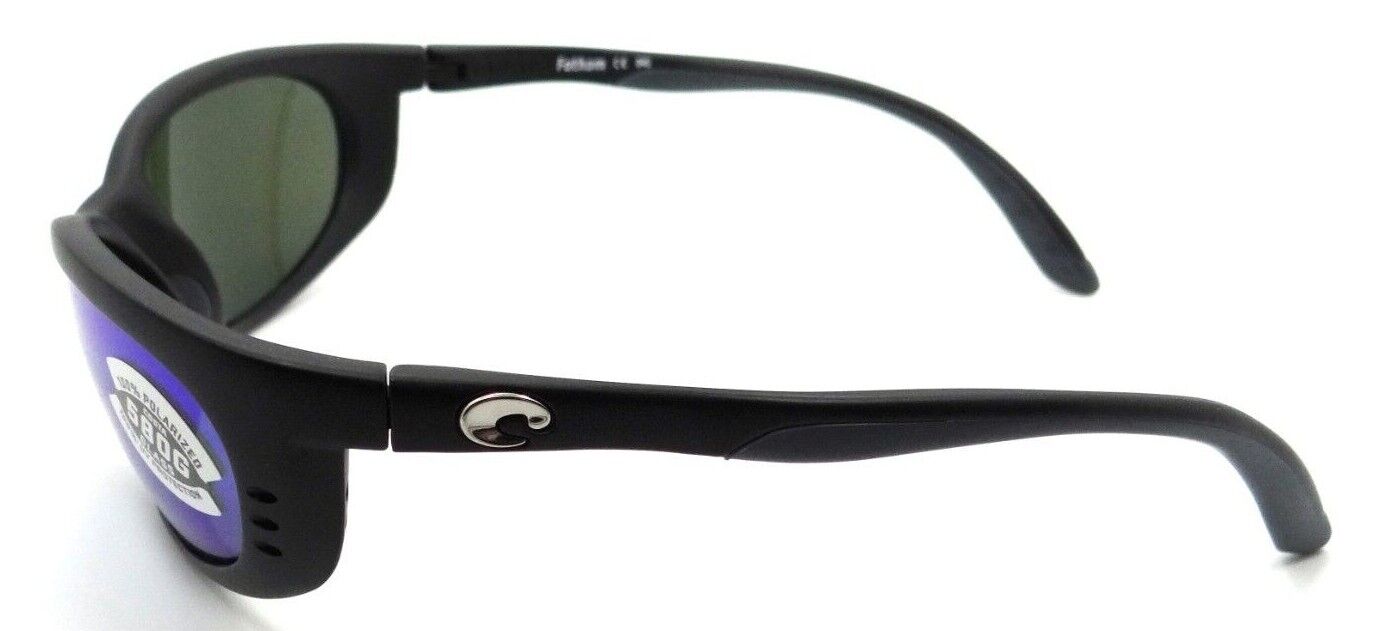 Costa Del Mar Sunglasses Fathom 61-16-130 Matte Black / Blue Mirror 580G Glass-0097963831680-classypw.com-3