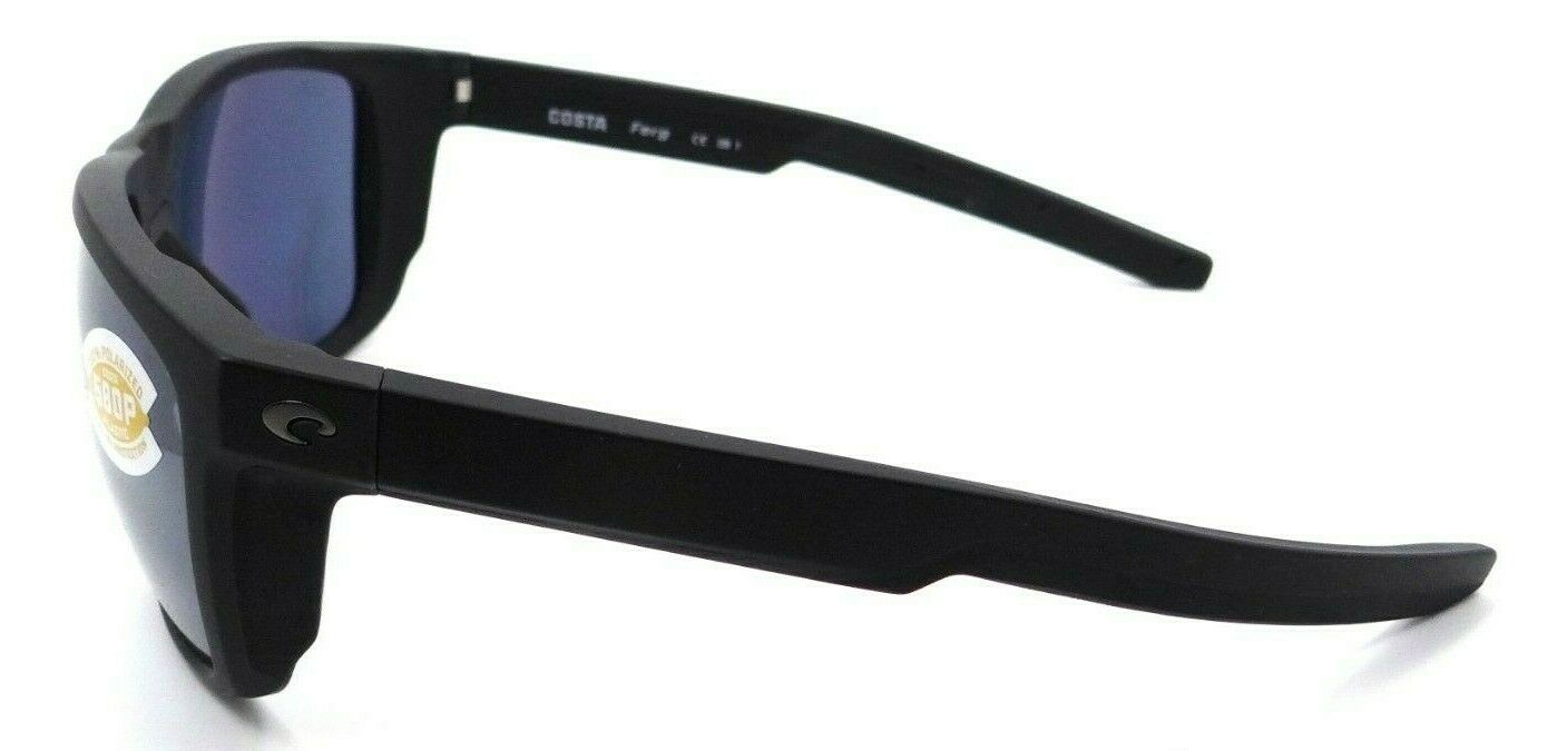 Costa Del Mar Sunglasses Ferg 59-16-125 Matte Black / Gray Silver Mirror 580P-0097963844192-classypw.com-3