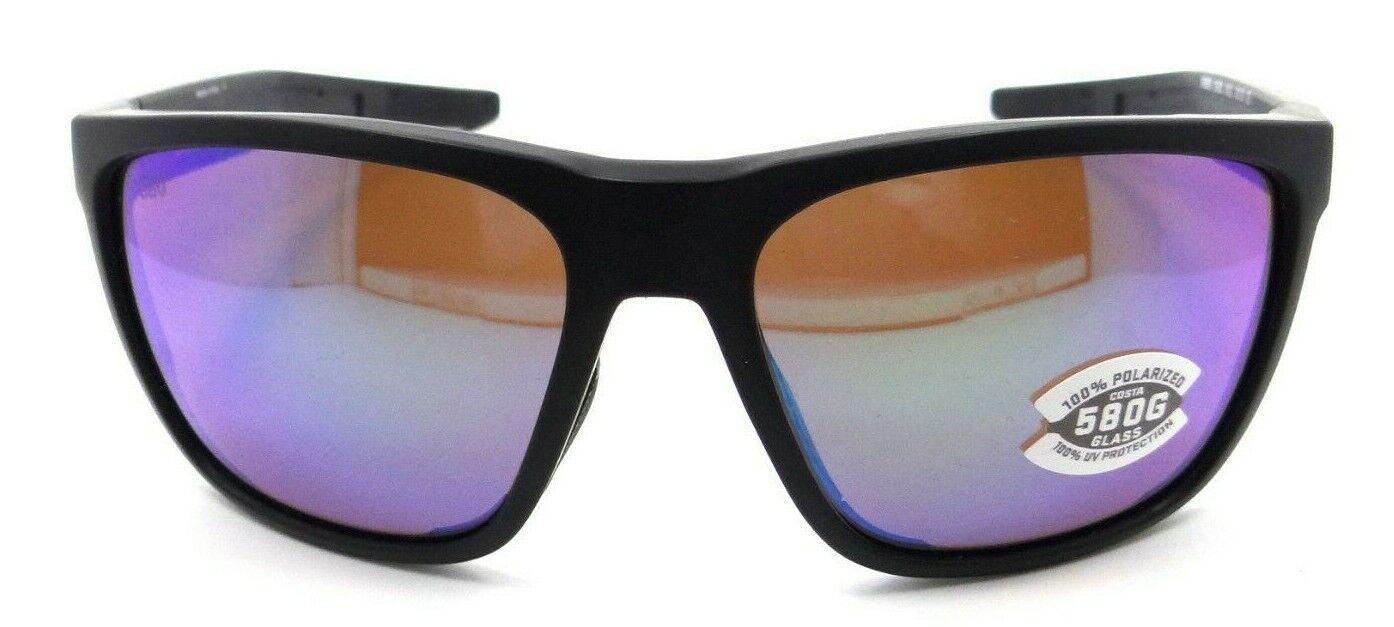 Costa Del Mar Sunglasses Ferg 59-16-125 Matte Black / Green Mirror 580G Glass