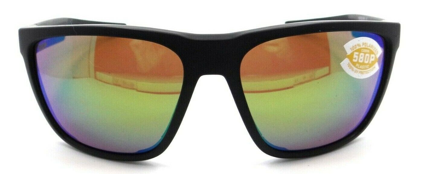 Costa Del Mar Sunglasses Ferg 59-16-125 Matte Black / Green Mirror 580P-0097963844208-classypw.com-2