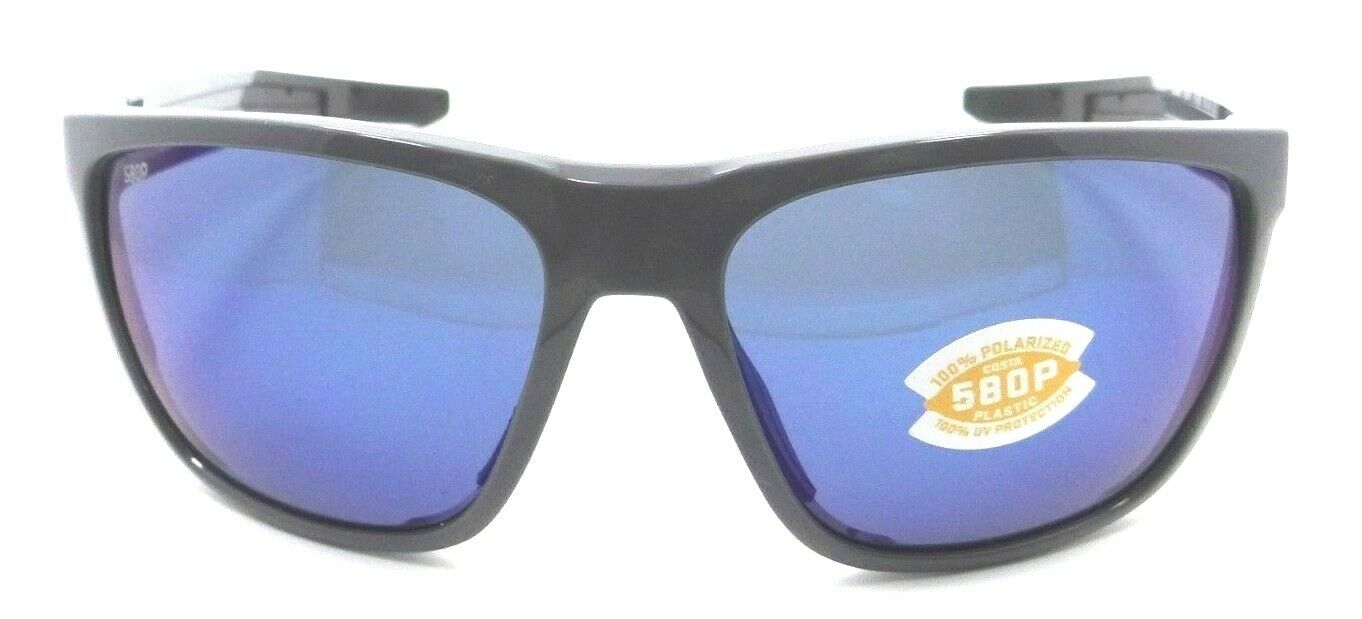 Costa Del Mar Sunglasses Ferg 59-16-125 Shiny Gray / Blue Mirror 580P-0097963844307-classypw.com-2