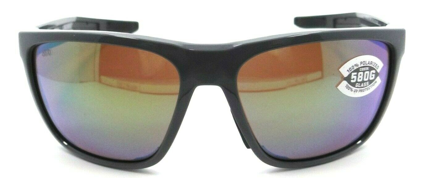 Costa Del Mar Sunglasses Ferg 59-16-125 Shiny Gray / Green Mirror 580G Glass-0097963844260-classypw.com-2