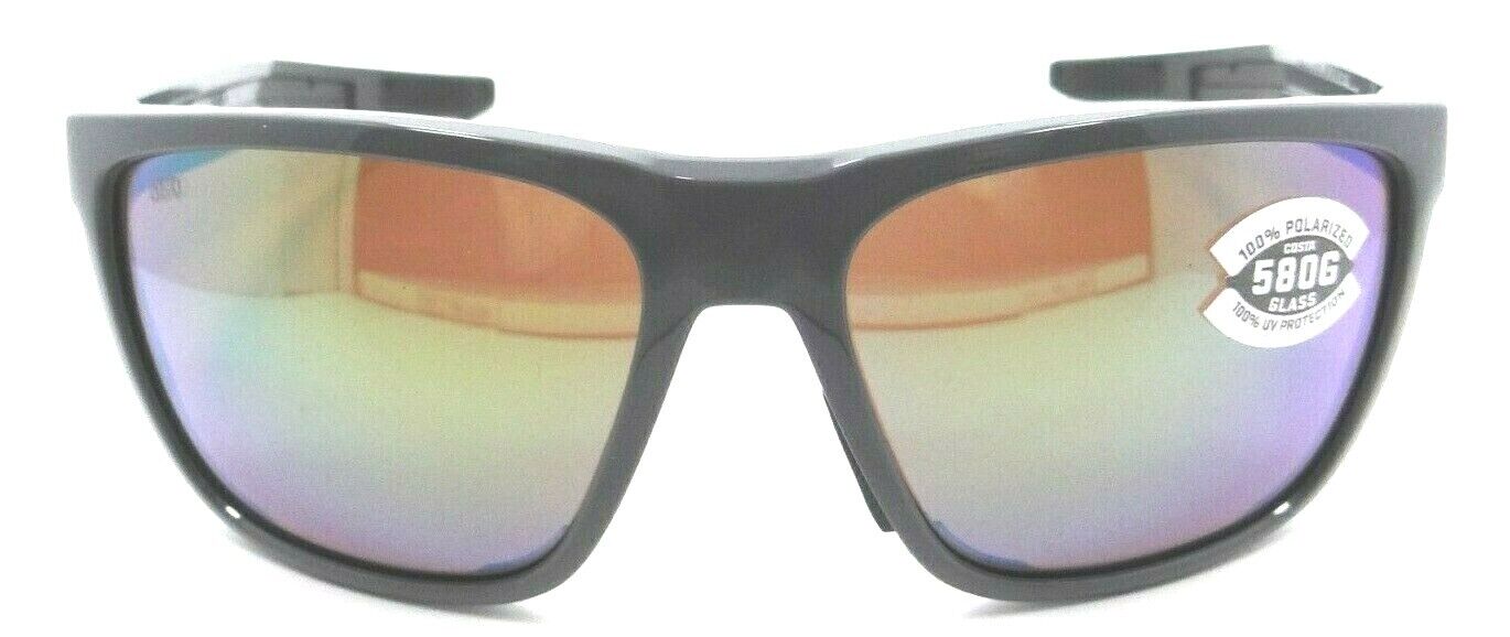 Costa Del Mar Sunglasses Ferg 59-16-125 Shiny Gray / Green Mirror 580G Glass-0097963844260-classypw.com-1