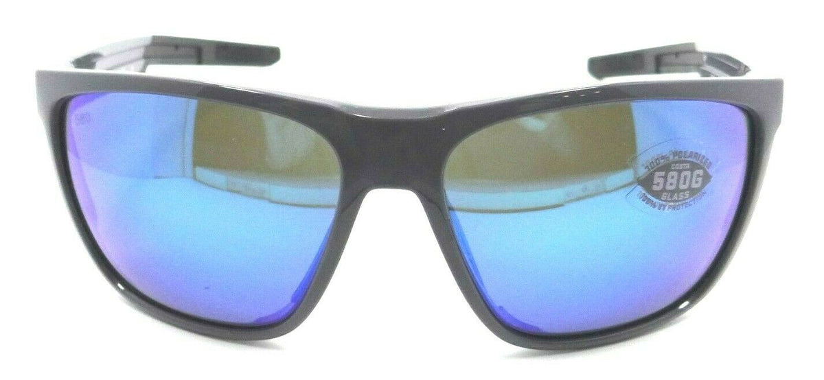 Costa Del Mar Sunglasses Ferg XL 62-16-130 Shiny Gray / Blue Mirror 580G Glass-0097963874281-classypw.com-2