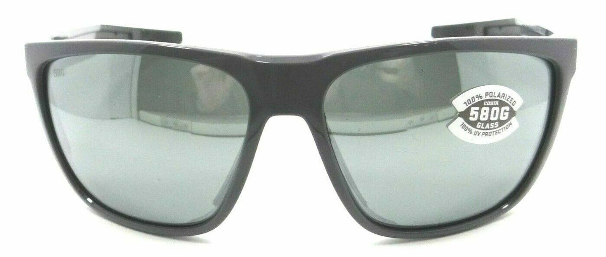 Costa Del Mar Sunglasses Ferg XL 62-16-130 Shiny Gray / Gray Silver Mirror 580G-097963874304-classypw.com-2