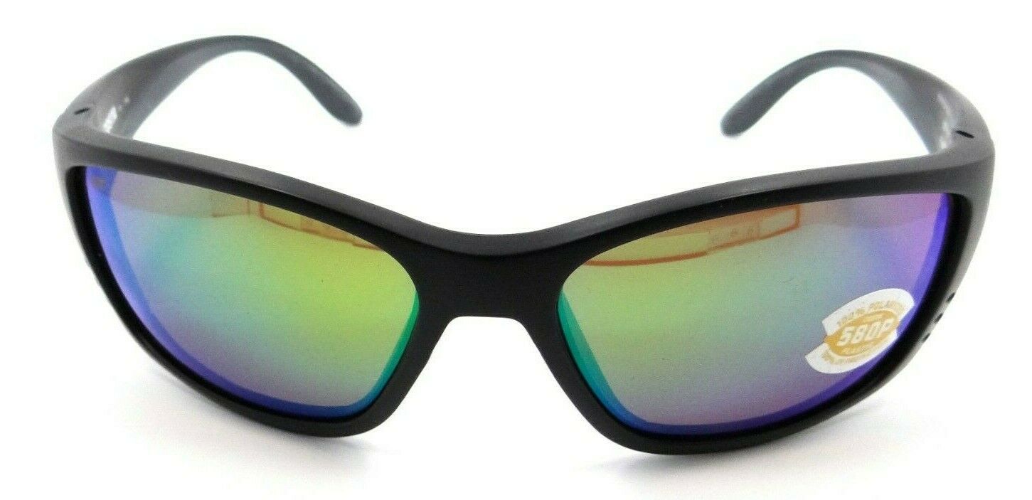 Costa Del Mar Sunglasses Fisch 64-16-121 Matte Black/Green Mirror 580P Polarized-097963516105-classypw.com-2